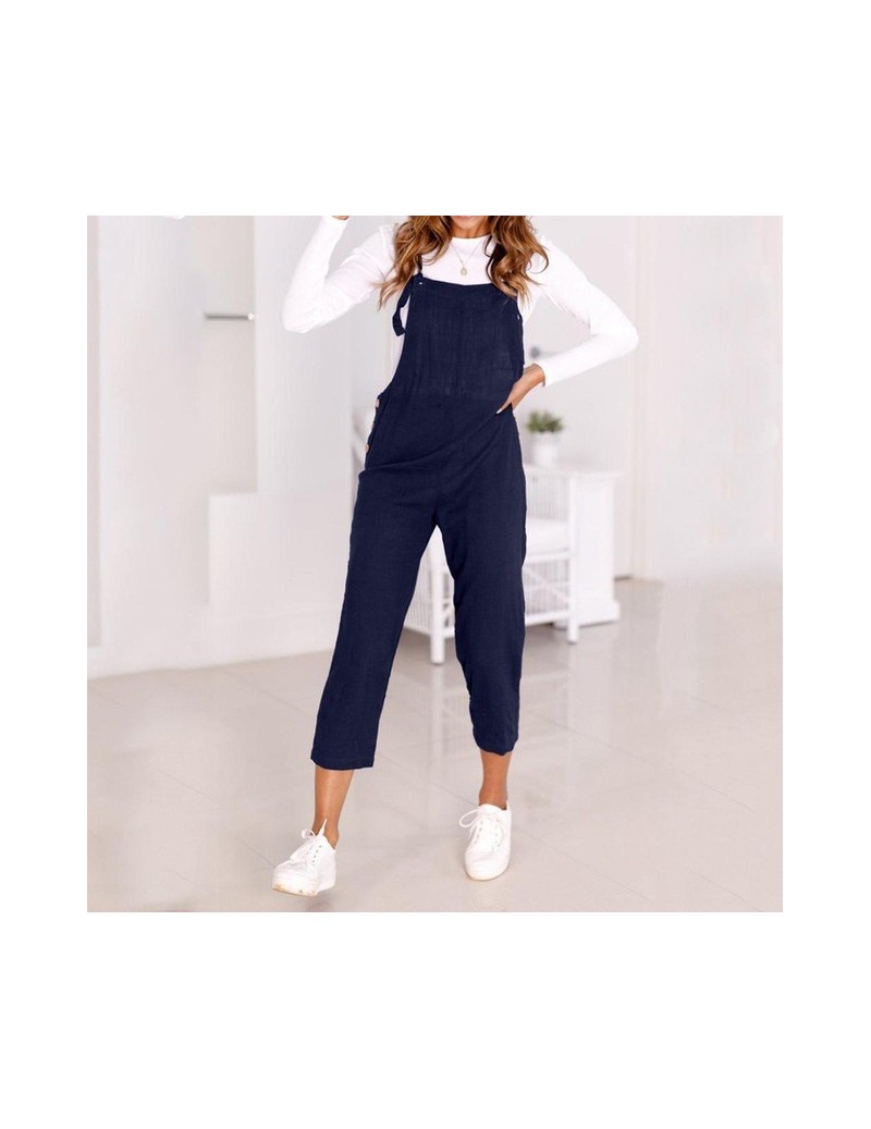 Women Spaghetti Strap Wide Legs Bodycon Jumpsuit Trousers Rompers 2018 summer womens romper Loose Dungarees New A1 - DB - 48...
