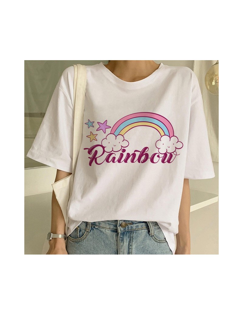T-Shirts Rainbows T Shirt Cute Harajuku T Shirt Women Ullzang Rainbow Unicorn T-shirt Fashion Short Sleeve Tshirt Kawaii Top ...