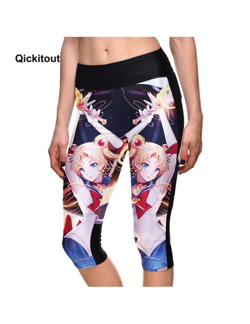 Pants & Capris Capri Pants Women's 7 Point Pants Women's Cute Sailor Moon Print Pants High Waist Side Fitness Pants - 4A30137...