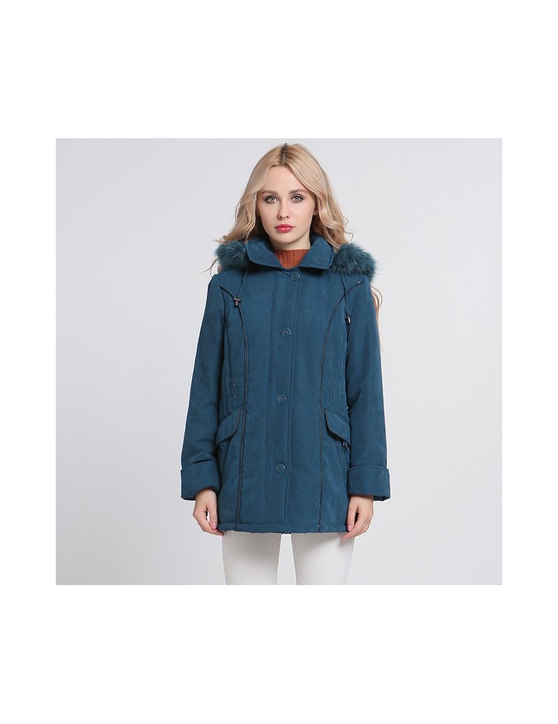 Jackets Women 2019 New Winter Spring Coats Plus size 5XL 6XL detachable hood fake fur turn-down collar ladies outerwear - ol...