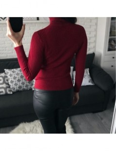 Pullovers On sale 2019 autumn winter Women Knitted Turtleneck Sweater Casual Soft polo-neck Jumper Fashion Slim Femme Elastic...