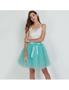 Skirts 7Layered 50cm Tulle Skirts Womens 2Adult Tulle Skirt Elastic High Waist Pleated Midi Skirt 2019 Fashion Wedding Jupe -...