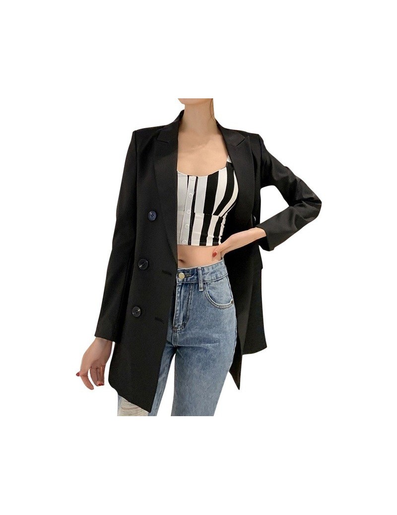 Blazers Fashion Women Casual Suit Coat Business Blazer Business Top Button Lapel Outwear Ladies Long Sleeve Suit Blouse Loose...