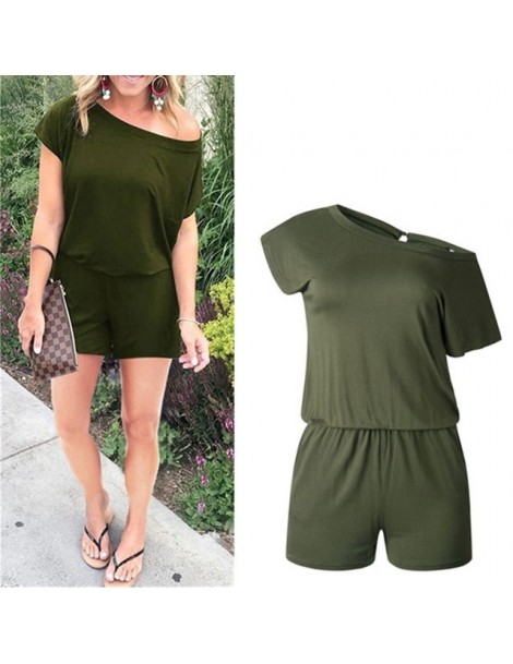 Rompers Good Quality Women's Summer Cotton Jumpsuits Casual Short Sleeve Elegant Playsuits Female Rompers Pockets Work Overal...