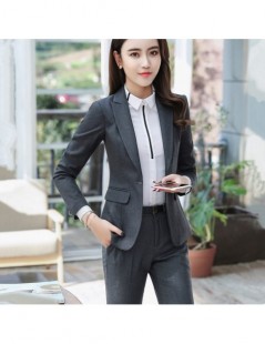 Pant Suits 2018 Fashion business pants suits set temperament formal slim blazer and Trousers office Interview ladies plus siz...