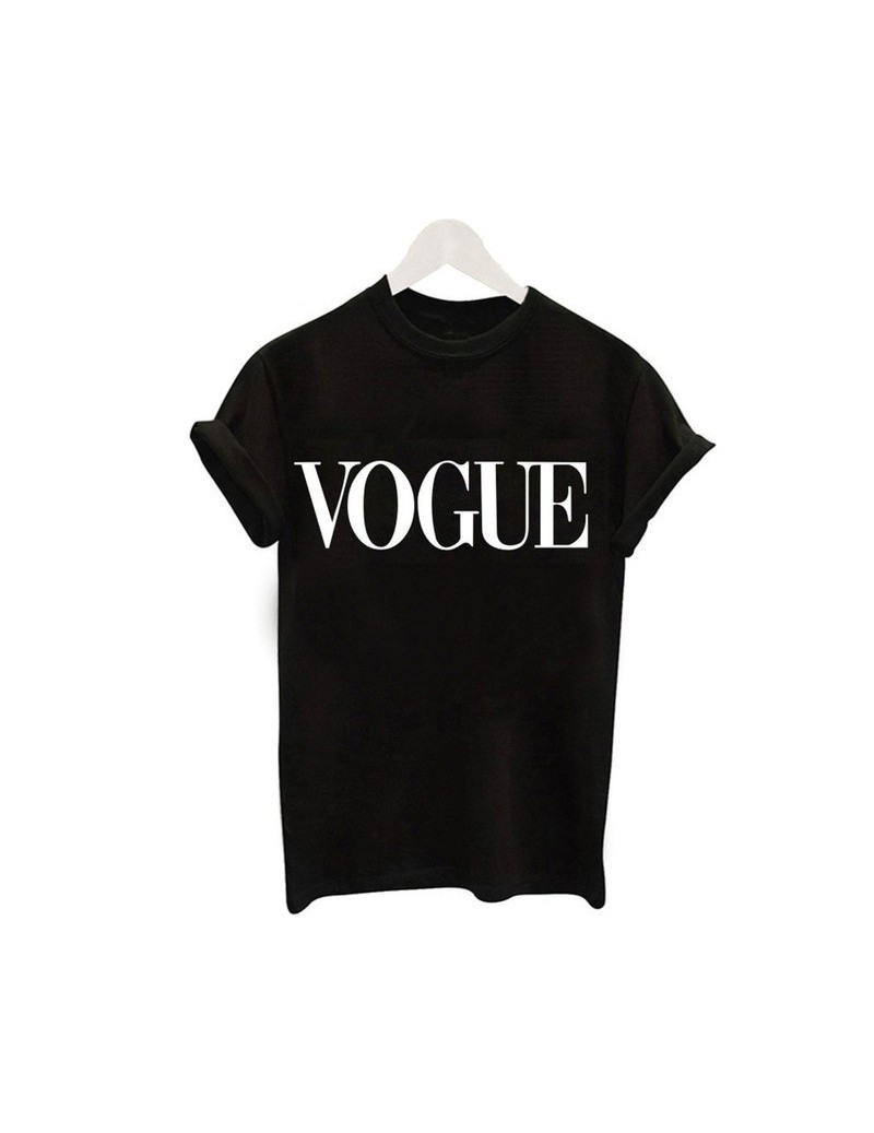 T-Shirts 2018 Suumer Women T Shirt VOGUE Letter Printing Brand Female T-shirt Casual Loose Short Sleeve O Neck Tops camisetas...