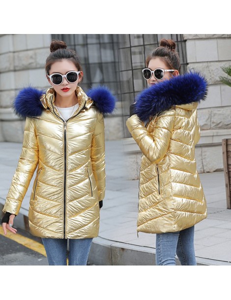 Parkas Fake fur collar downParka cotton jacket 2019 Winter Jacket Women thin Snow Wear Coat Lady Clothing Female Jackets Park...