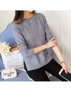 Pullovers Sweater female Pullovers autumn of 2019 new sweater women's long sleeved Pullover female loose knit short shirt coa...