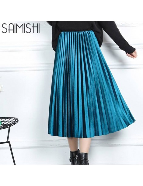 Skirts Spring Autumn Fashion Women's High Waist Pleated Solid Color Half Length Elastic Skirt Promotions Lady Black Pink Grey...