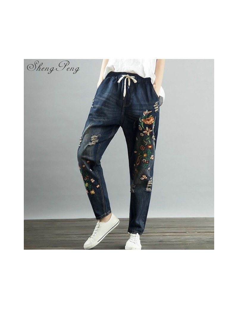 Jeans Jeans 2018 Women embroidery jeans female jeans with embroidery boyfriend jeans for women trousers high waist CC289 - 1 ...