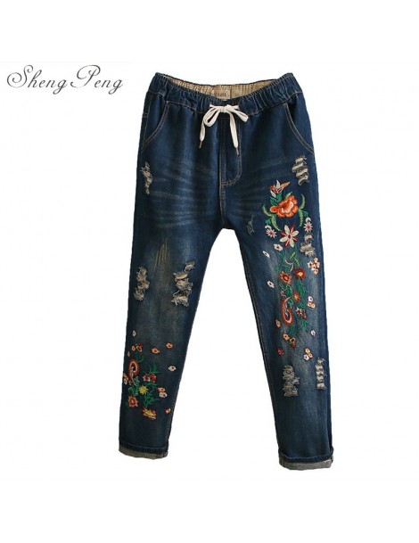 Jeans Jeans 2018 Women embroidery jeans female jeans with embroidery boyfriend jeans for women trousers high waist CC289 - 1 ...