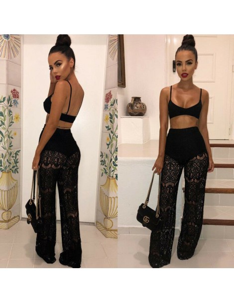 Women's Sets Women Ladies Jumpsuit Crop Top Long Pants 2 Piece Set Outfits Casual Playsuit - Army Green - 4O3089431975 $15.74
