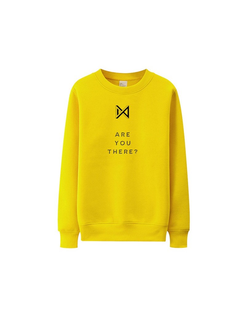 Monsta x new album are you there same printing o neck pullover sweatshirt kpop fans unisex thin loose hoodies spring autumn ...