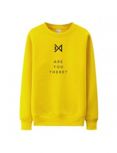 Hoodies & Sweatshirts Monsta x new album are you there same printing o neck pullover sweatshirt kpop fans unisex thin loose h...
