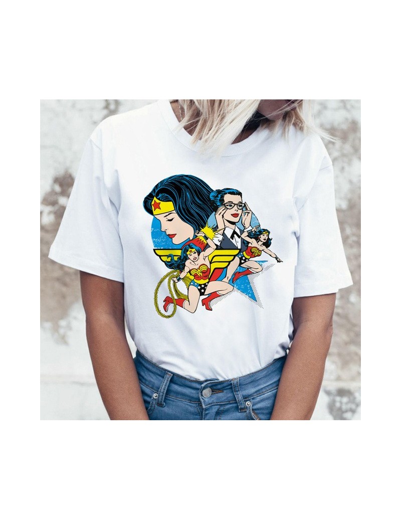 Wonder Woman t shirt ulzzang tee shirt t-shirt harajuku tshirt women femme hip hop female summer top streetwear cartoon - 27...