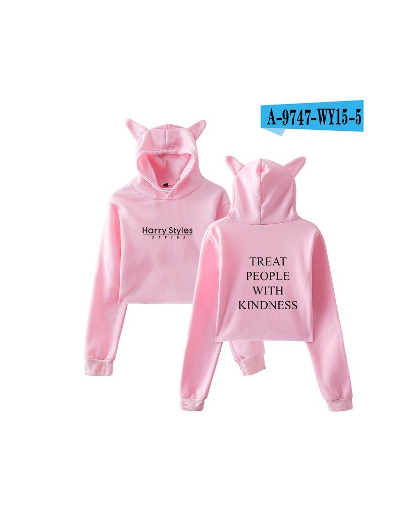 Frdun Tommy Harry Styles Treat People With Kindness Cat Sexy Hoodies Ladies Women Sexy Exposed Navel Hot Pullover Sweatshirt...