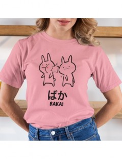 T-Shirts Baka Rabbit Slap T Shirt Japan Funny Anime Tops Women Short Sleeve Cotton O-neck Tee EU Size Novelty Japanese T-shir...