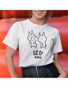 T-Shirts Baka Rabbit Slap T Shirt Japan Funny Anime Tops Women Short Sleeve Cotton O-neck Tee EU Size Novelty Japanese T-shir...