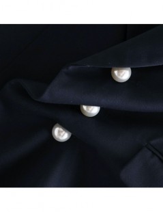 Blazers RR Solid Blazers Women Fashion Irregular Pearl Buckle Jackets Women Elegant Pockets Long Sleeve Suits Female Ladies H...