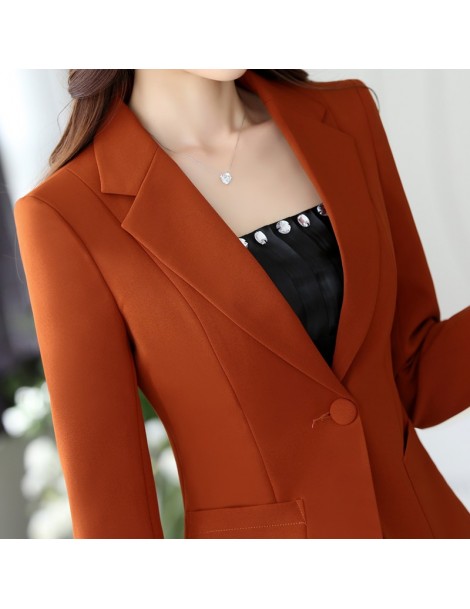 Blazers New Fashion High-quality Blazer Straight and Smooth Jacket For office lady style formal workwear plus size coat - Bla...