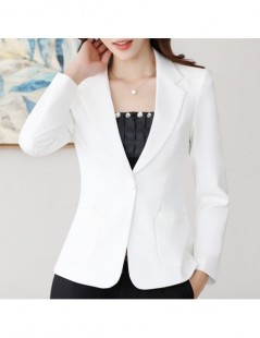 Blazers New Fashion High-quality Blazer Straight and Smooth Jacket For office lady style formal workwear plus size coat - Bla...