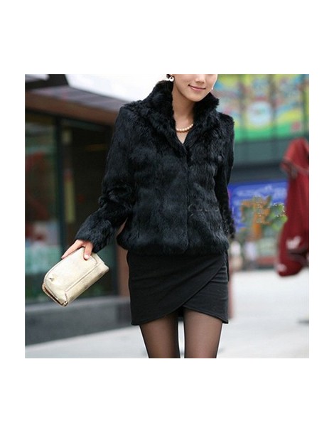 Faux Fur Casual Furry Faux Fur Coats Women Fake Fur Coat Female Short Coat 2018 Winter Clothing Party Black Fur Overcoat - Bl...