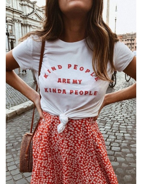 T-Shirts Kind People Are My Kinda People T-Shirt young ladies women fashion 90s girl gift slogan feministe grunge tumblr tees...