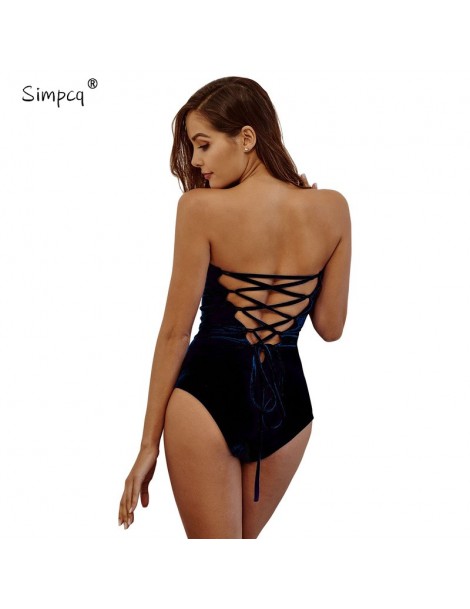 Jumpsuits Sexy Bodysuit Cotton Skinny Solid Appliques New Arrival Top Jumpsuit Women Vadim Body Bodysuit Velvet - see chart -...