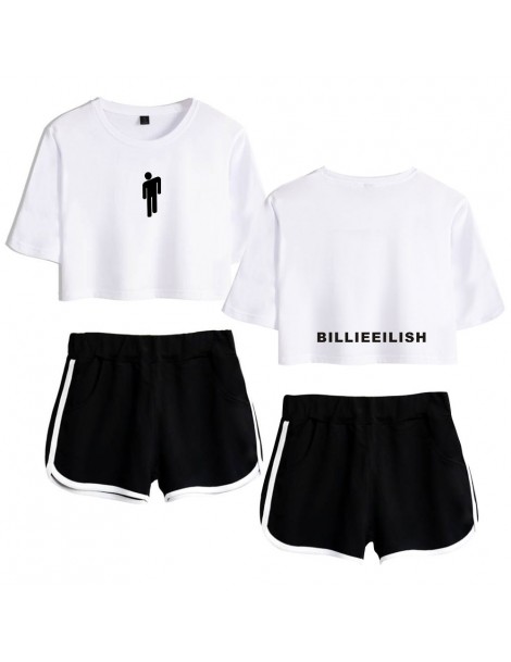 Women's Sets Billie Eilish Summer K-pops Women Two Piece Set Shorts and T-shirts Clothes 2019 Hot Sale K-pops sets Plus Size ...