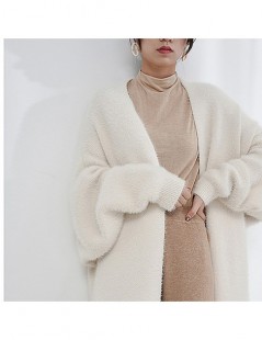 Cardigans New Spring Winter Fashion 2019 Long Sleeve V-collar Solid Knitting Imitate Mink Villus Clothes Cardigan Sweater AC3...