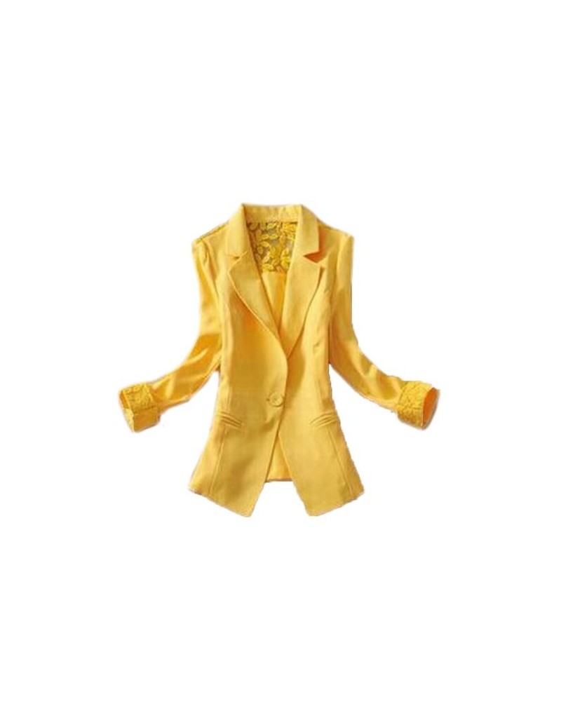 Blazers Female slim blazer femme outerwear spring summer women blazer feminino chaqueta mujer casaca mujer blanca yellow jack...