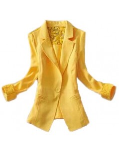 Blazers Female slim blazer femme outerwear spring summer women blazer feminino chaqueta mujer casaca mujer blanca yellow jack...
