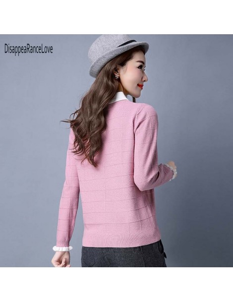 Pullovers 2019 Autumn Winter Women Sweater Turndown Collar Long Sleeve P Knitted Sweater Pullover Pull Femme Jersey Mujer - R...