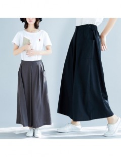 Pants & Capris 2019 Spring and Summer Cotton and Linen Women Pants Wild Solid Color Pluz Size Loose Women's Pants - grey - 4U...