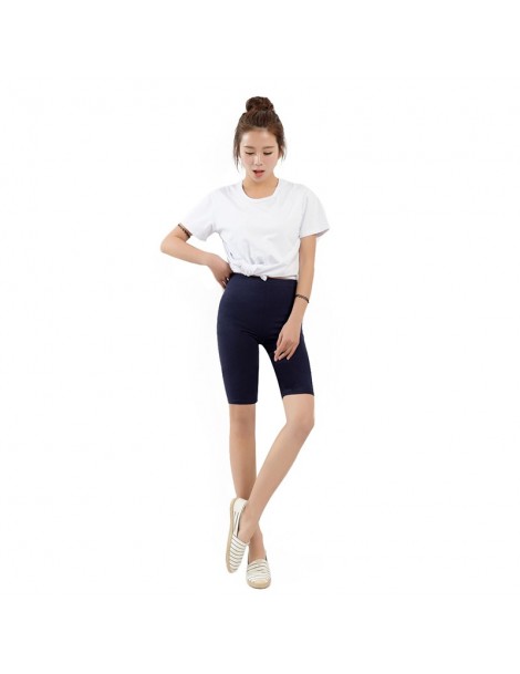 Shorts 2019 New Women Knee Length Elastic Solid Color Ladies Casual Trousers Fitness Plus Size Short Feminino Woman Spodenki ...