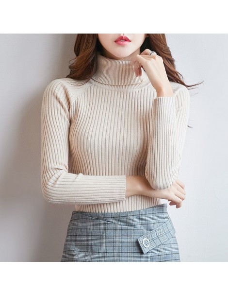 Pullovers Elastic Sweaters Long-Sleeve Female Pullovers Turtleneck Winter Autumn Women Clothes Jumper Streetwear Knitted Top ...