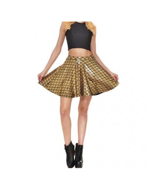 Skirts New Summer Style Skirts For Girl Lady Short Skater Skirts Fashion Female Mini Fish Scale Skirt Women Clothing Bottoms ...