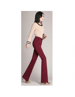Pants & Capris New 2019 Autumn European Style Plus Size 4XL Women Trousers Flare Suit Pants High Waist Button Fly Ladies Stra...