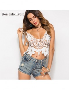 Camis Women Bohemian Lace Tank Top Floral Hollow Sexy Casual Crop Tops Camis Summer Boho Style Camisole Femme New Arrival 201...