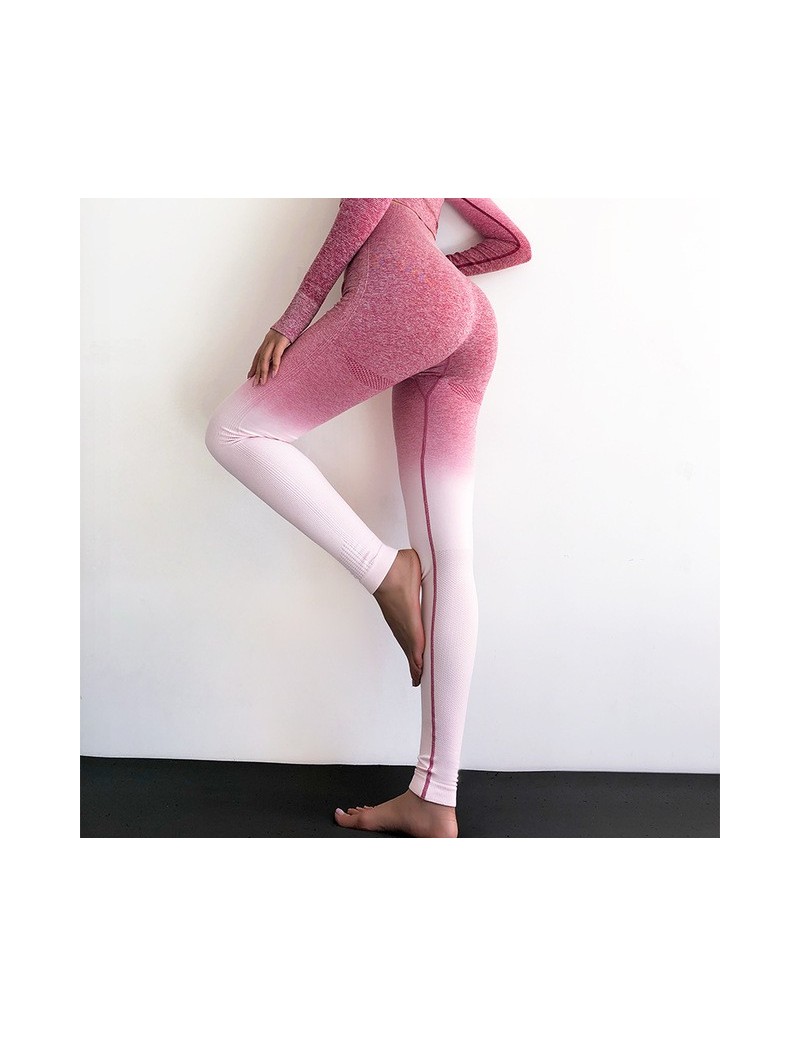 Activewear High Waist Seamless Leggings Women Fitness Workout Legging Push Up leggings fitness feminina Jeggings - Pink - 4A...
