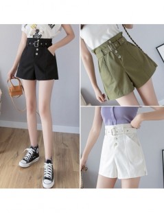 Shorts Mooirue Summer Safari Style Shorts Women Korean Fashion High Waist Wide Leg Trousers With Sashes Female Casual Army Gr...