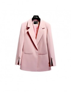 Blazers High quality women's blazer Casual office suit jacket female Temperament lady jacket pink 2019 autumn new women's clo...