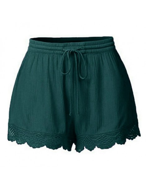 Women shorts summer Fashion Lace Plus Size Rope Tie Shorts Skinny Sport Trousers Casual short Pant denim color women short 2...