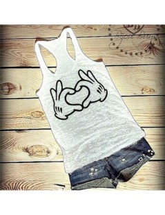 Tank Tops Summer Fitness Tank Tops Hands Love Plus Size 5XL Women Sleeveless O-neck Tops Fashion Camis Ladies Clothing Basic ...