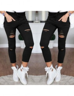 Leggings 2019 Summer Women White Black Skinny Cut Pencil Pants High Waist Stretch Jeans Trousers Casual Fashion Cotton Slim L...