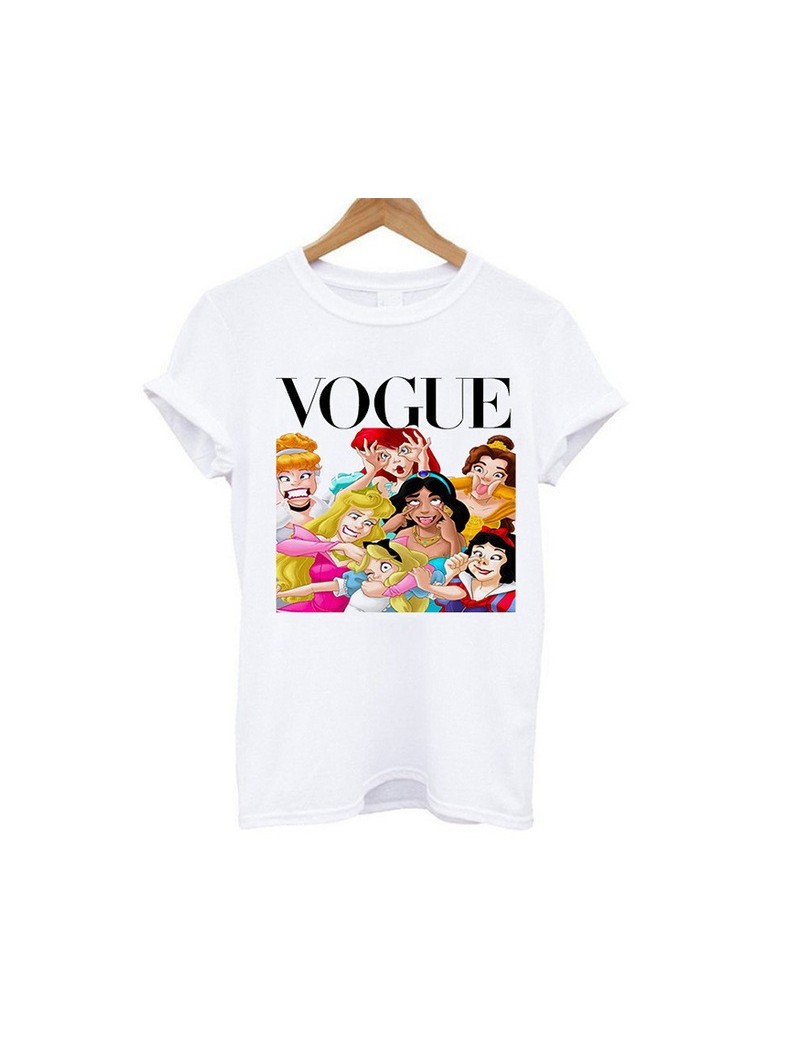 S-3XL Fashion Women Princess Jasmine Printing T-Shirt Aladdin Casual Short Sleeve T Shirt Girls Tops Plus Size Clothing - WT...
