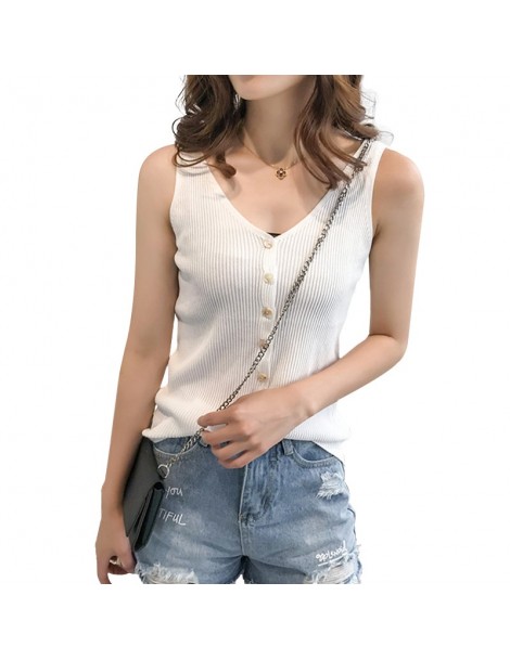 Tank Tops Sexy Women Camisole Sleeveless Comfortable V-neck Vest Slim Sling Tank Tops - Y - 4D4145253335-2 $6.94