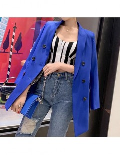 Blazers Double-breasted Woman Blazer Jacket Spring Autumn 2019 Slim Office Work women long sleeve Notched Suit casual long Bl...