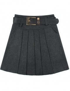 Skirts 2018 New Autumn Winter Women Woolen Skirt Fashion High Waist Pleated Skirt Plus Size Casual Midi skirt Skirts Women LY...