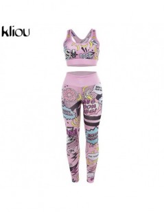 Women's Sets 2019 women fitness two pieces set sportswear tank top bra with pads outfit skinny high waist leggings print trac...